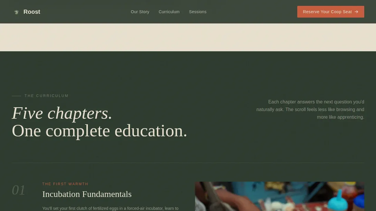 Heritage Poultry Training Landing Page Template