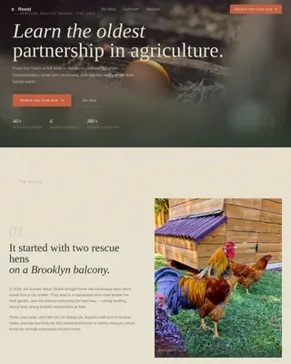 Heritage Poultry Training Landing Page Template