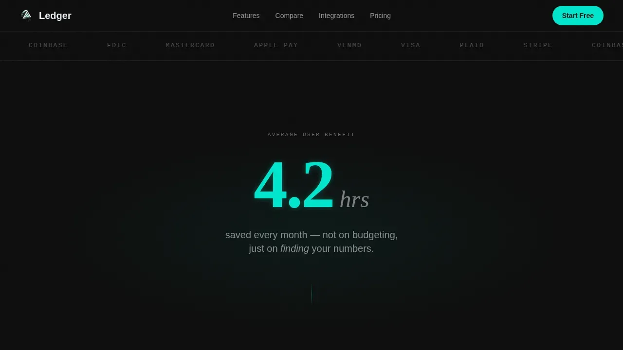 Data-Driven Finance App Landing Page Template