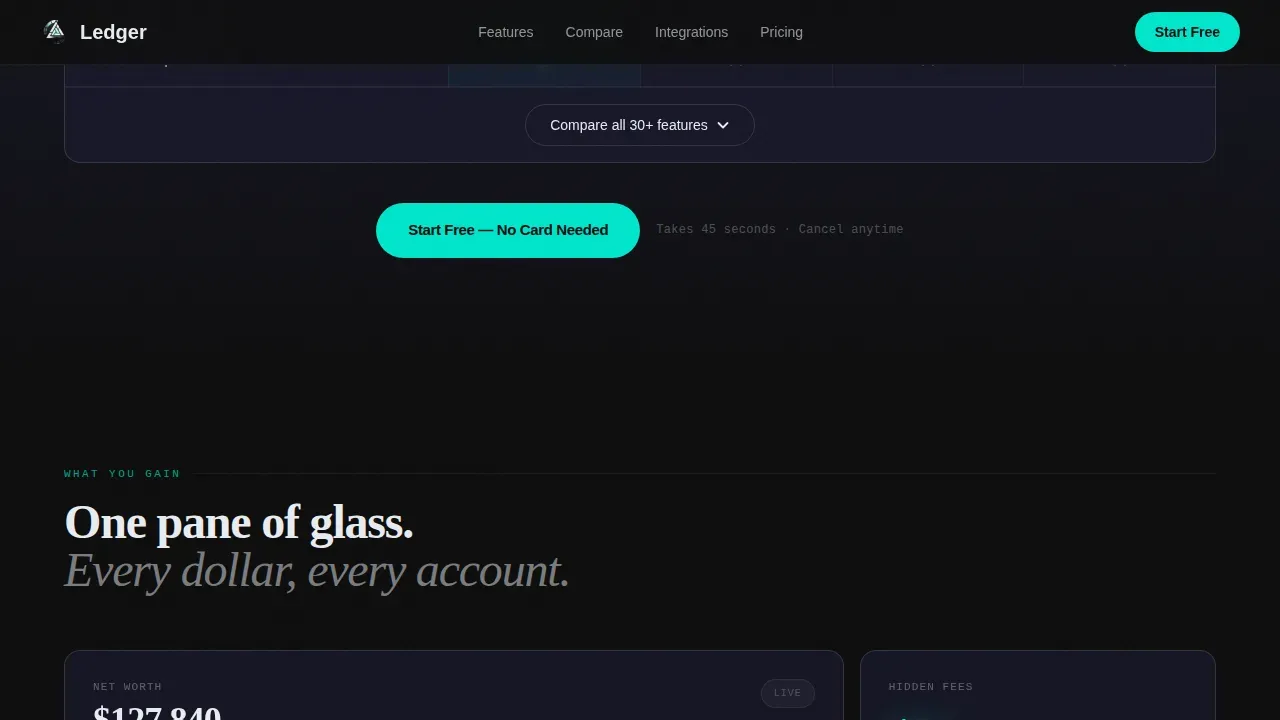Data-Driven Finance App Landing Page Template