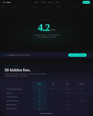 Data-Driven Finance App Landing Page Template