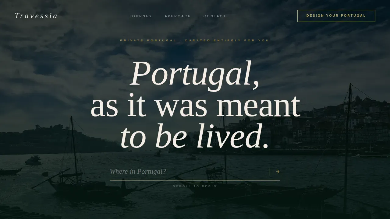 Luxe Portugal Travel Landing Page Template