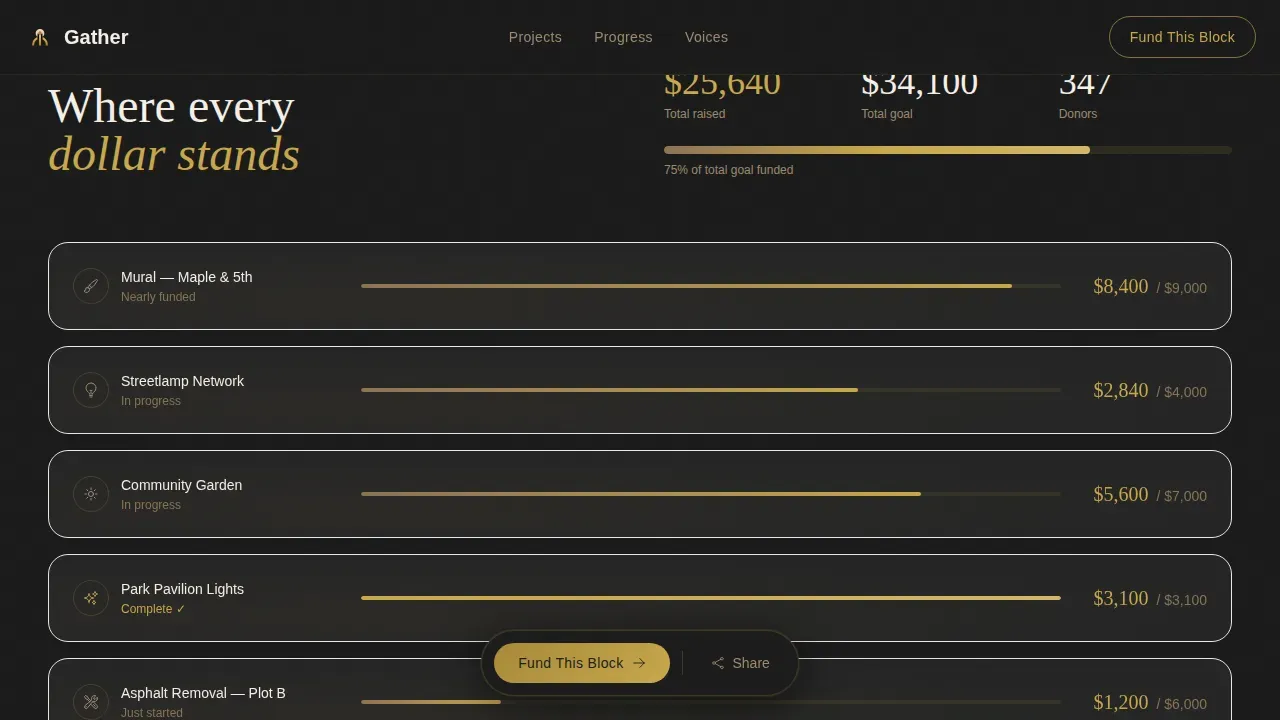 Certified Charity & Fundraiser Profile Professional Website Template