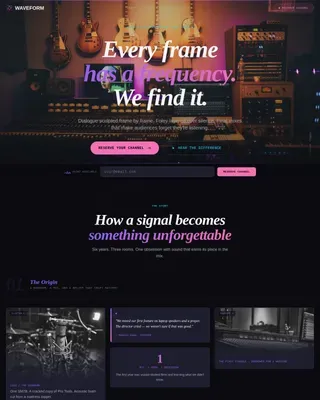 Premium Audio Production Landing Page Template
