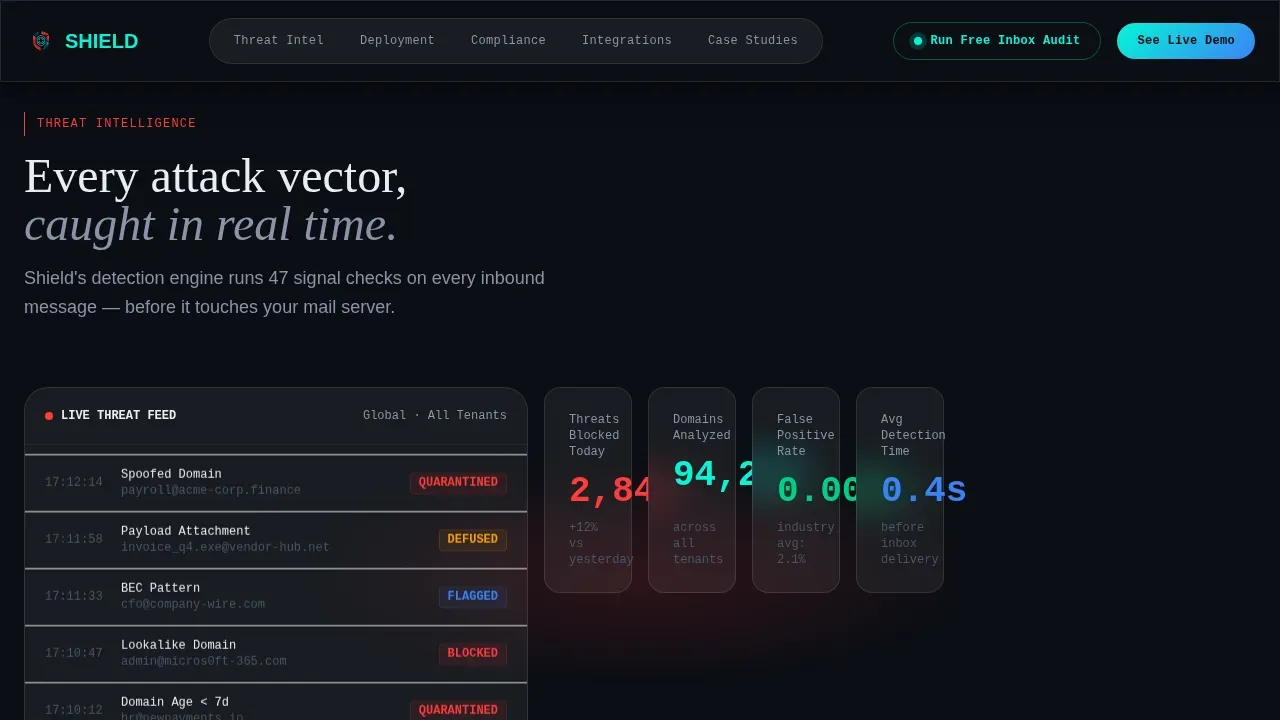Instant Phishing Defense Landing Page Template