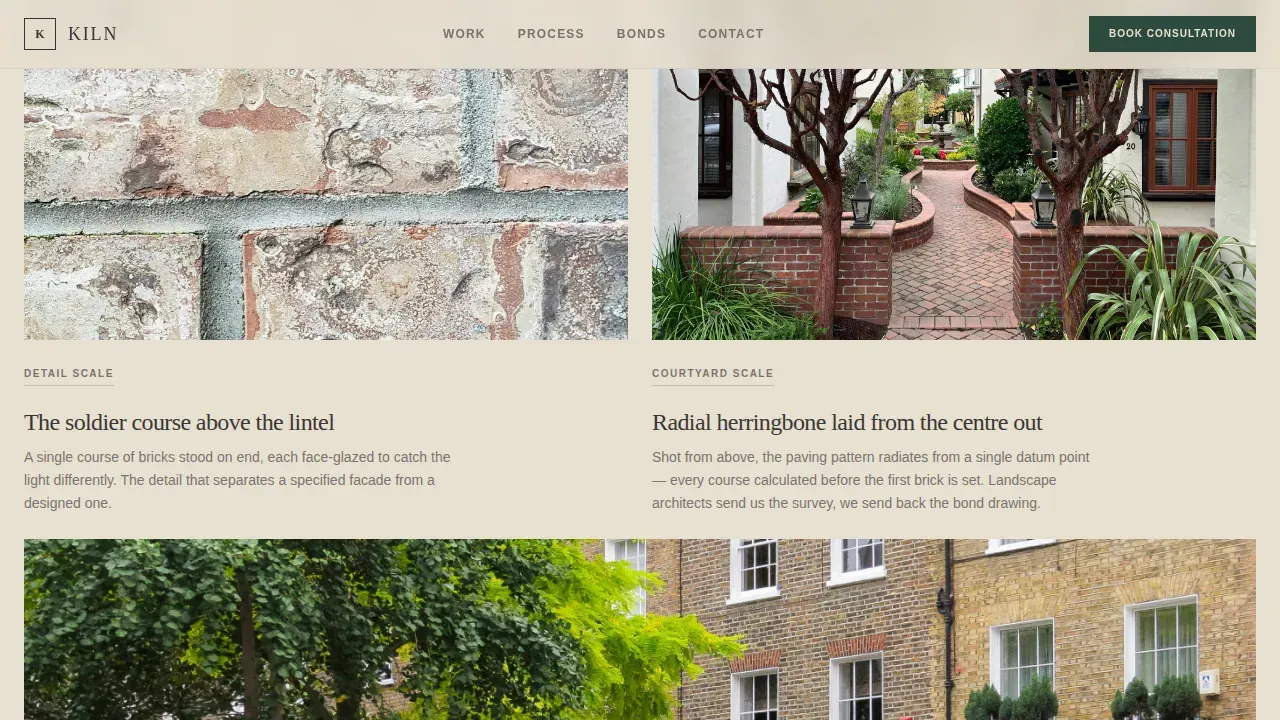 Artisan Brick Design Landing Page Template