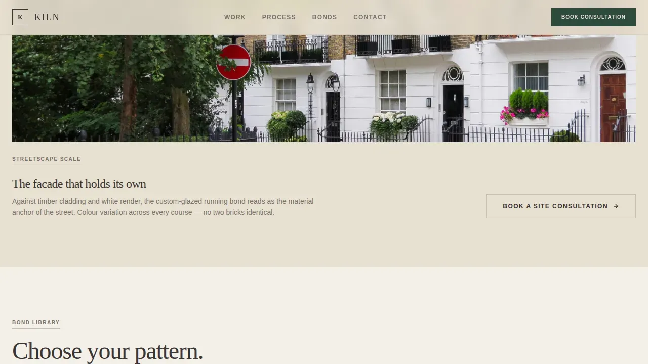 Artisan Brick Design Landing Page Template
