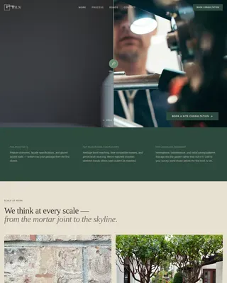 Artisan Brick Design Landing Page Template