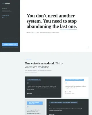 Focused Productivity Coaching Landing Page Template