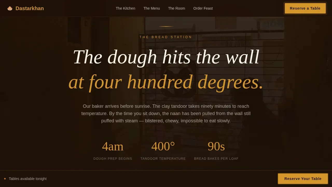 Regional & Ethnic Restaurant Professional Website Template