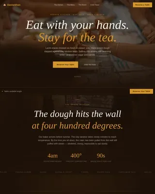 Regional & Ethnic Restaurant Professional Website Template