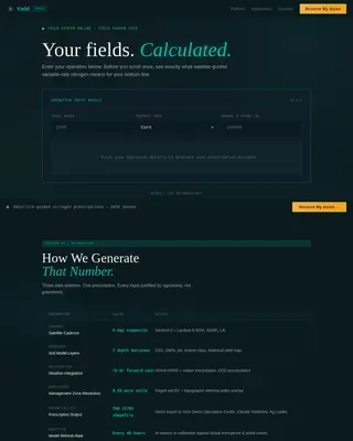 Smart Nitrogen Agri-Tech Landing Page Template