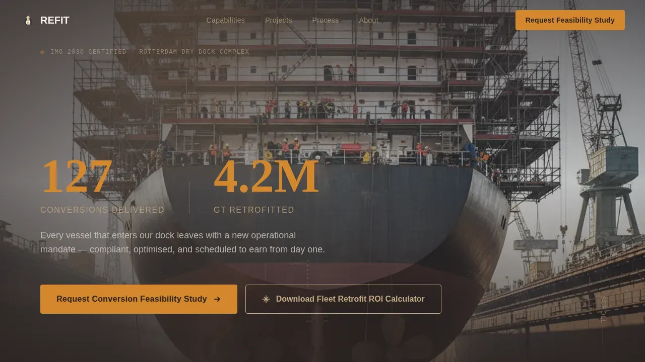 Expert Vessel Conversion Landing Page Template