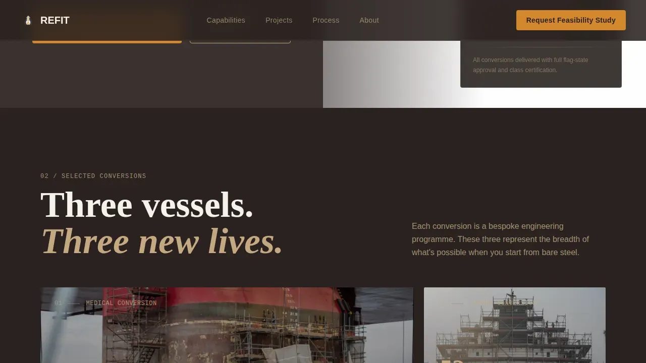 Expert Vessel Conversion Landing Page Template