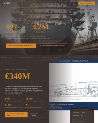 Expert Vessel Conversion Landing Page Template