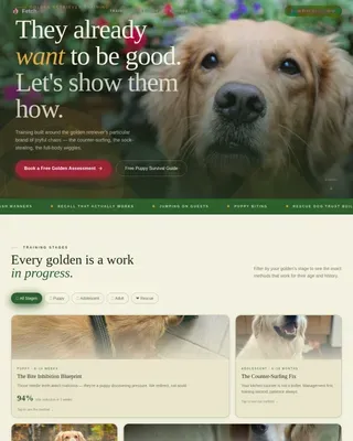 Dog Certified Booking Website Template