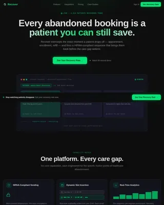 Live Patient Wellness Email Landing Page Template