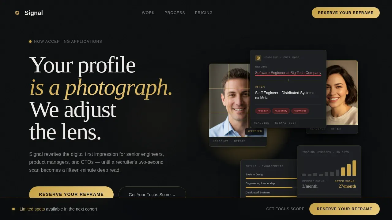 Expert LinkedIn Visibility Landing Page Template