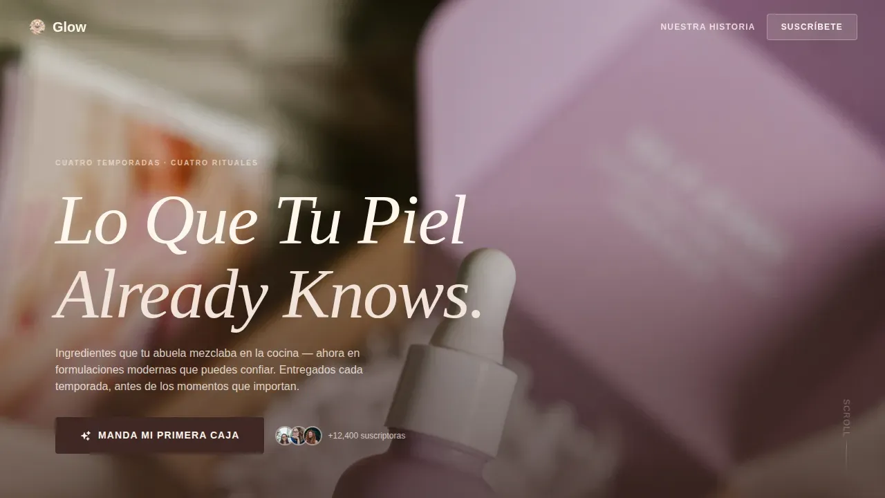 Curated Latin Skincare Box | Free Website Template | Rocket