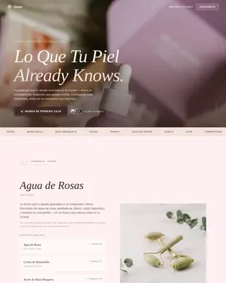 Curated Latin Skincare Box | Free Website Template | Rocket