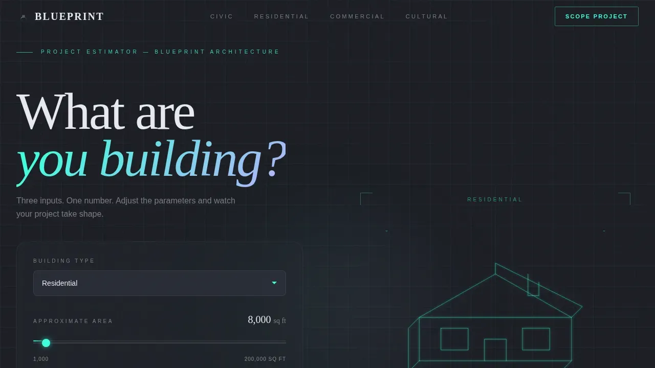 Architecture Firm Pricing Website Template