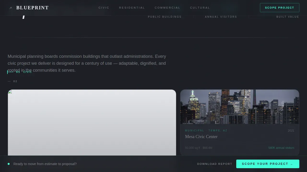 Architecture Firm Pricing Website Template