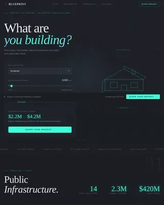 Architecture Firm Pricing Website Template