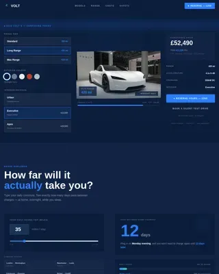 Electric Vehicle Dealer | Free Website Template | Rocket