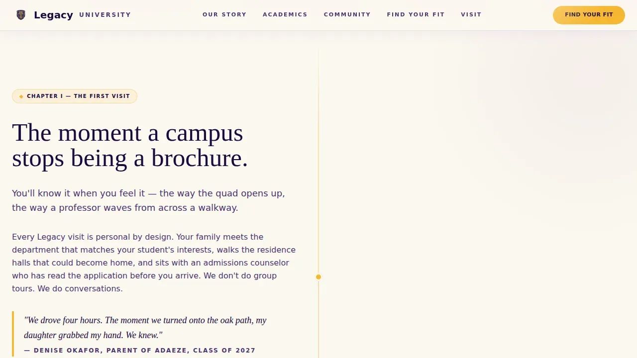 Premier Higher Education Landing Page Template