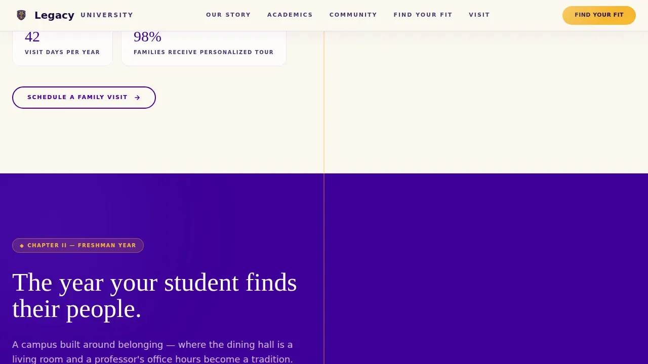Premier Higher Education Landing Page Template