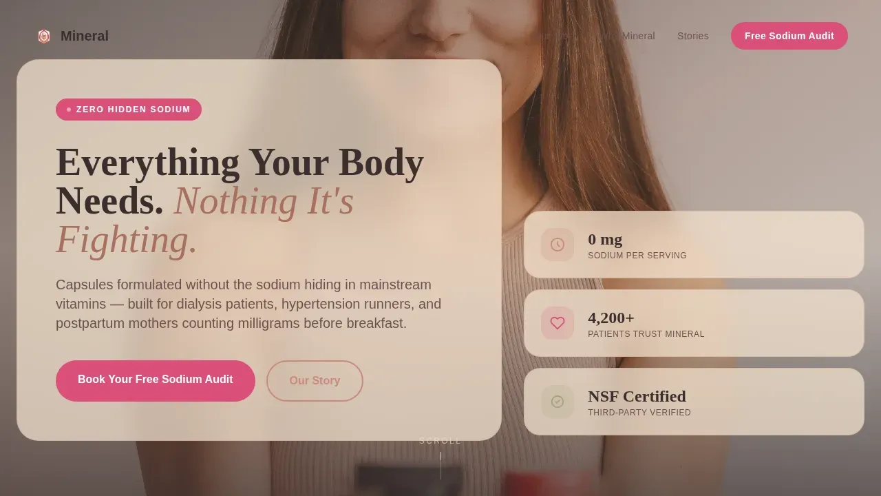 Premium Low-Sodium Wellness Landing Page Template