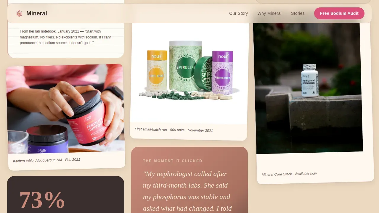 Premium Low-Sodium Wellness Landing Page Template