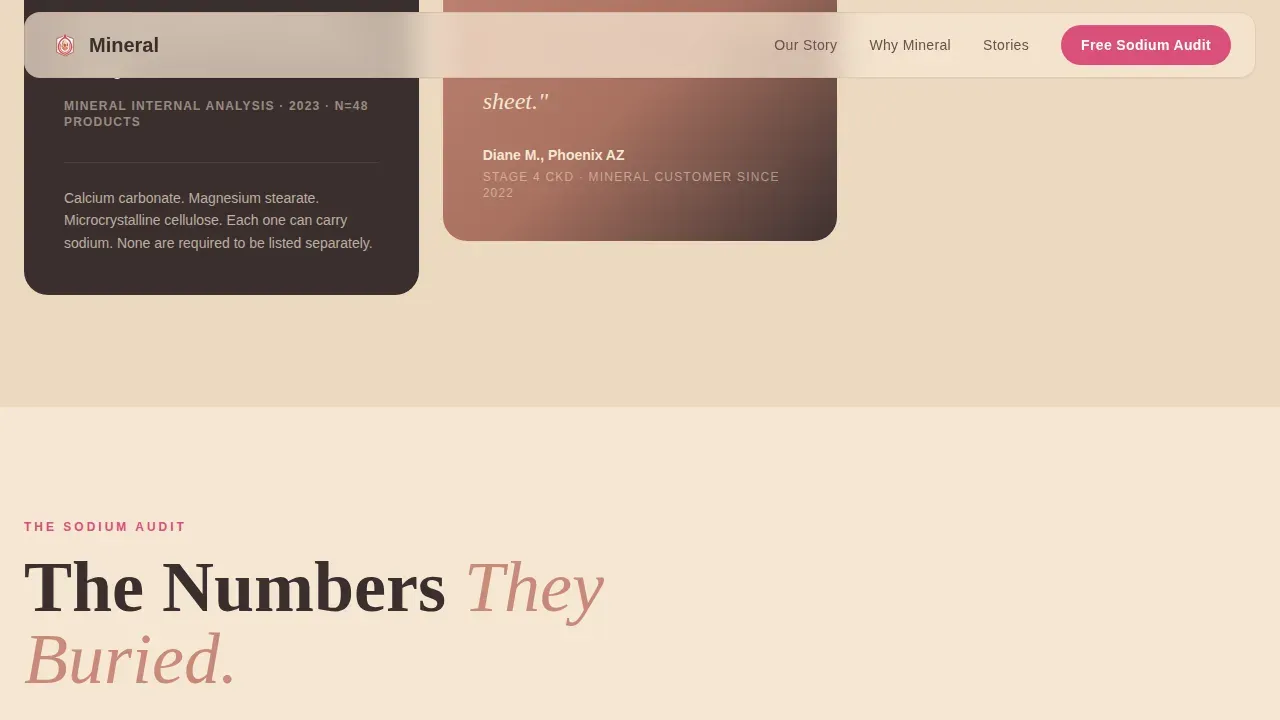 Premium Low-Sodium Wellness Landing Page Template