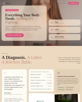 Premium Low-Sodium Wellness Landing Page Template