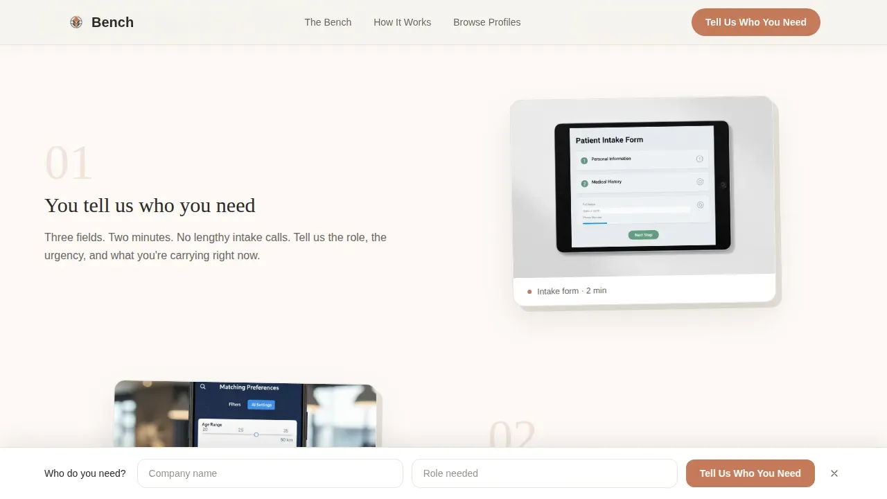Curated Operator Staffing | Free Website Template | Rocket