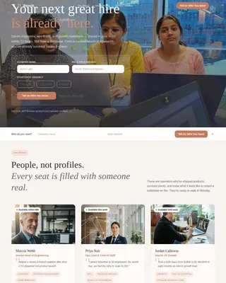Curated Operator Staffing | Free Website Template | Rocket