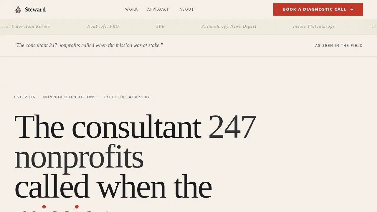 Trusted Mission Consulting Landing Page Template