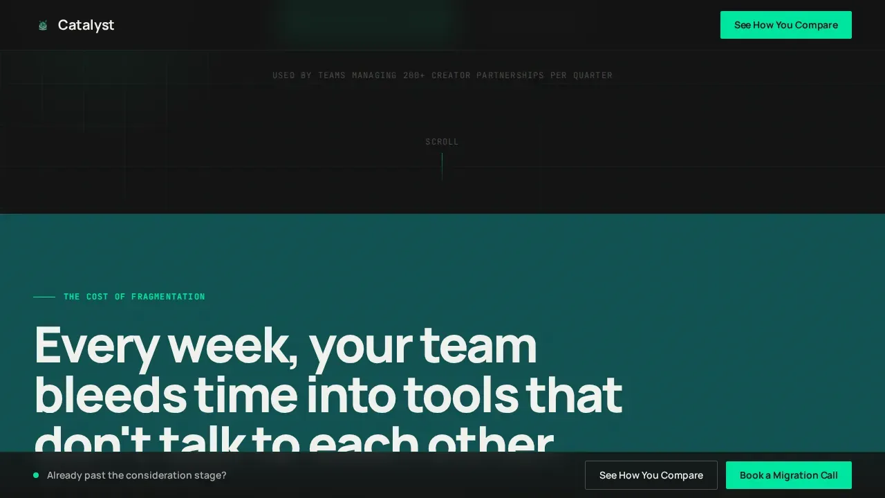 Dynamic Creator Platforms Landing Page Template