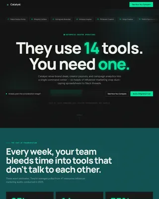 Dynamic Creator Platforms Landing Page Template