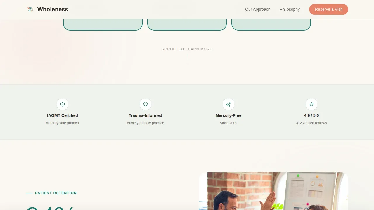 Holistic Dental Care Landing Page Template