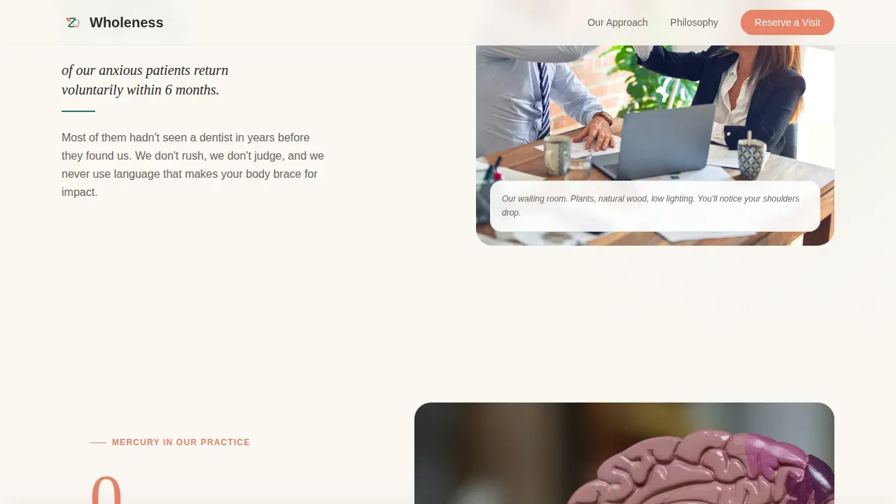 Holistic Dental Care Landing Page Template