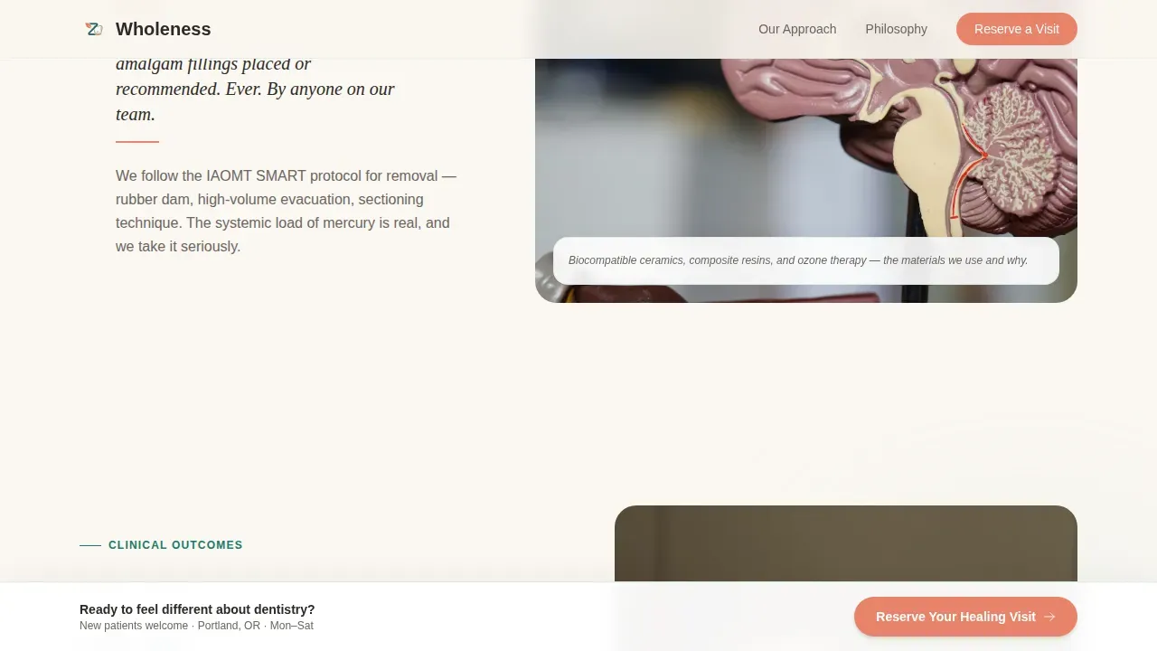 Holistic Dental Care Landing Page Template
