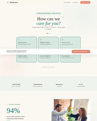 Holistic Dental Care Landing Page Template