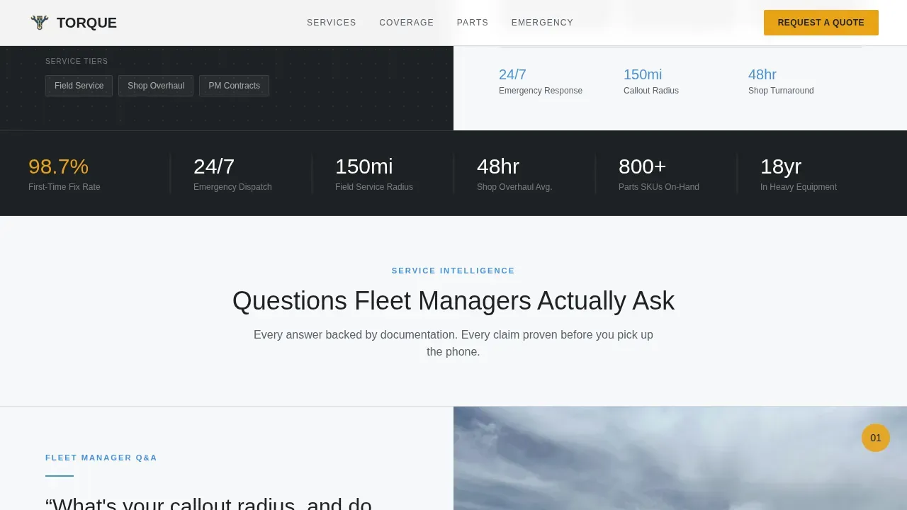 Expert Equipment Mechanics Landing Page Template