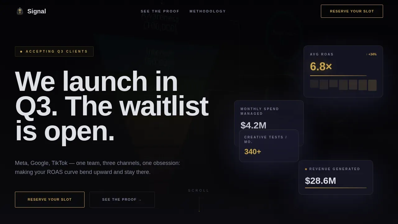 Performance Marketing Agency DTC & E-Commerce Website Template