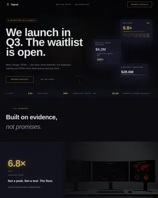 Performance Marketing Agency DTC & E-Commerce Website Template