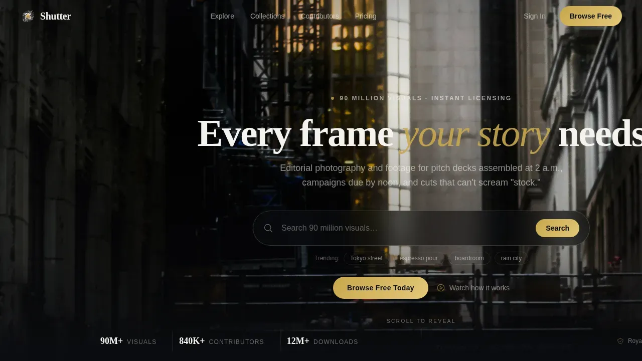Premium Visual Assets Landing Page Template