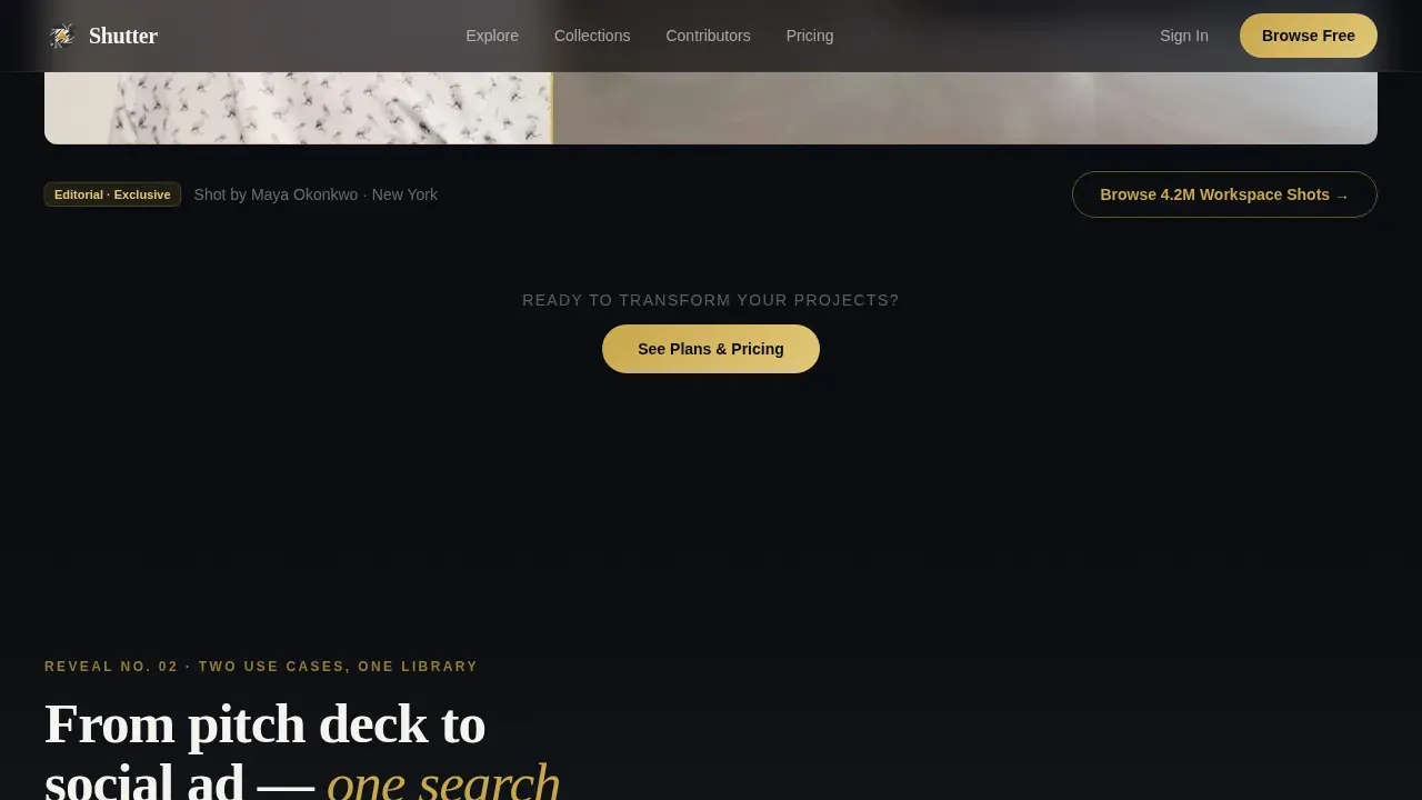 Premium Visual Assets Landing Page Template