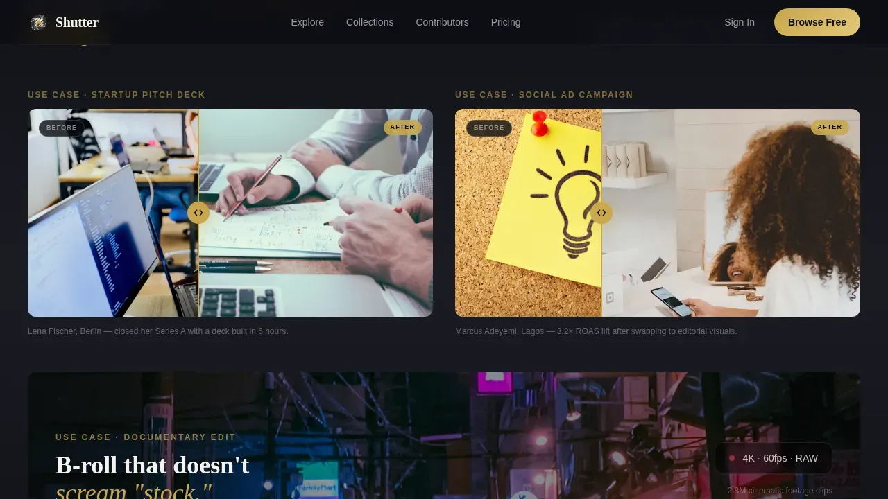 Premium Visual Assets Landing Page Template