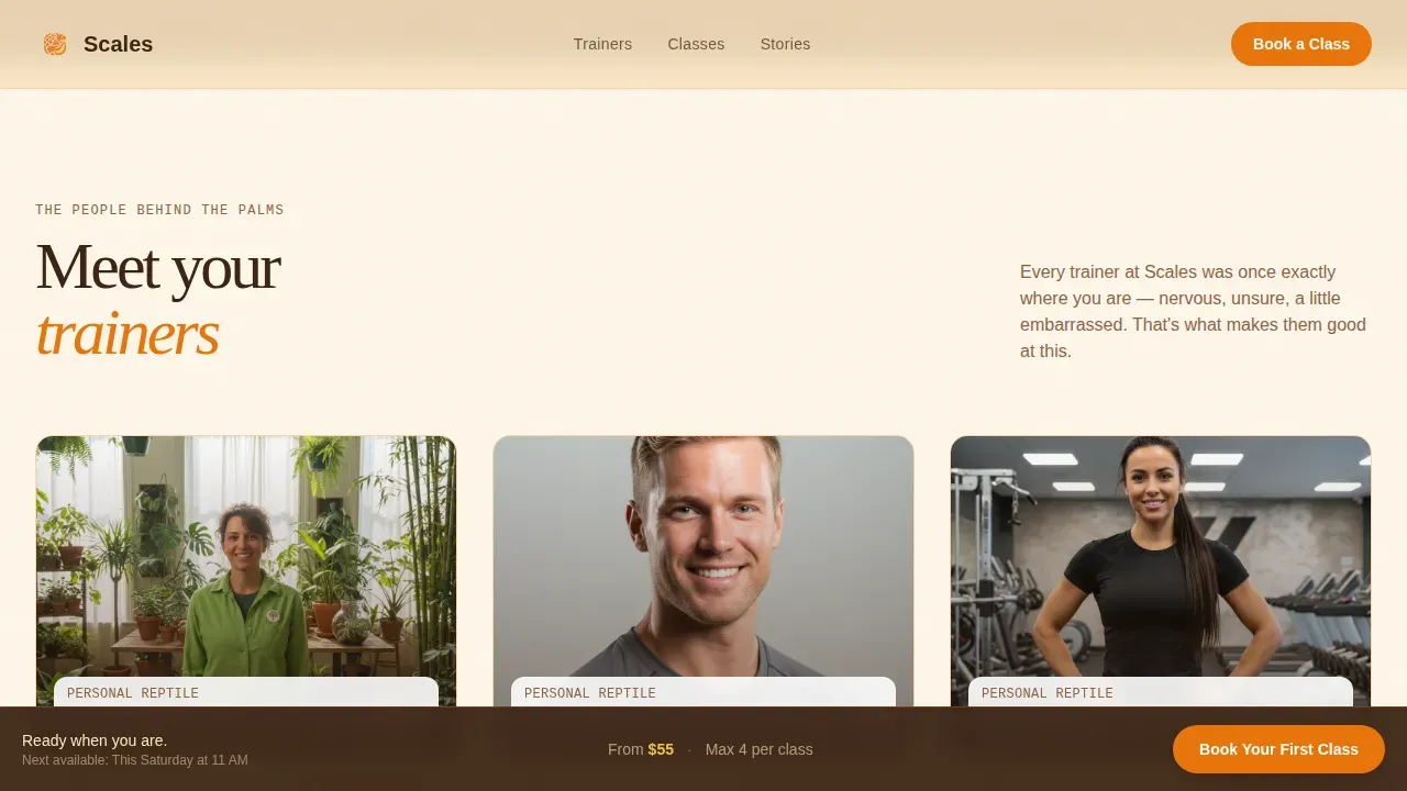 Expert Reptile Education Landing Page Template